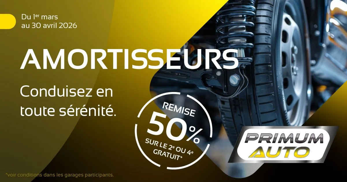 Promo amortisseurs au garage Hartis à Larchamp Tinchebray Bocage
